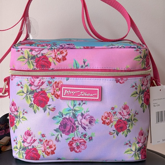 NEW Betsey Johnson Floral insulated Cooler Lunch tote Bag - Picture 1 of 10